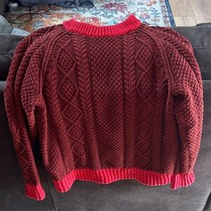 LL Bean signature color block sweater